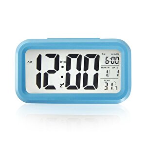 Optik Masaüstü Saat Takvim Termometre Mavi