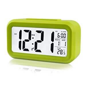 Optik Masaüstü Saat Takvim Termometre Yeşil