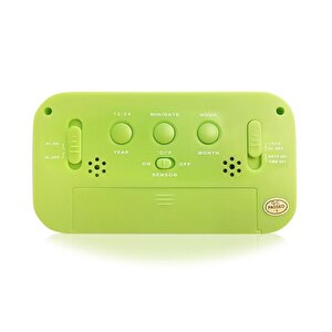 Diwu Optik Masaüstü Saat Takvim Termometre Yeşil