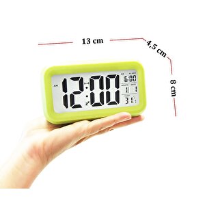 Diwu Optik Masaüstü Saat Takvim Termometre Yeşil