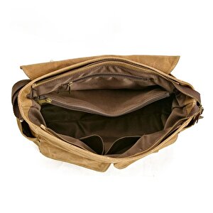 Retro Kanvas Postacı Çanta Mumlu Su Geçirmez (haki)