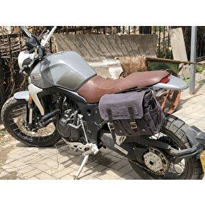 Retro Kanvas Postacı Çanta Mumlu Su Geçirmez (koyu Gri)