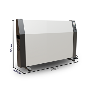 Mirkraft Econ 70 Antrasit/beyaz Dijital Elektrikli Konvektör Isıtıcı