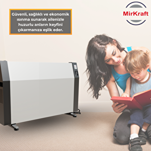 Mirkraft Econ 70 Antrasit/beyaz Dijital Elektrikli Konvektör Isıtıcı
