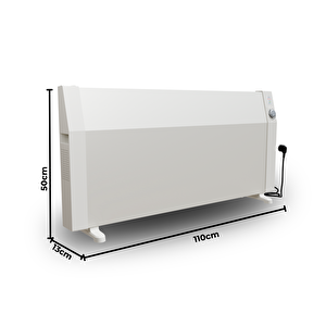 Mirkraft Econ 110 Beyaz Manuel Konvektör Isıtıcı