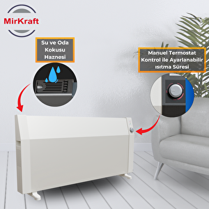 Mirkraft Econ 110 Beyaz Manuel Konvektör Isıtıcı