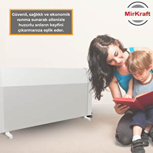Mirkraft Econ 110 Beyaz Manuel Konvektör Isıtıcı