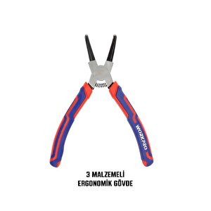 Workpro Wp231153 180mm Cr-v Eğri Uçlu Yaylı Profesyonel Dış Segman Pensesi