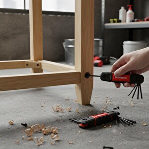 Workpro Wp222029 9 Parça Cr-v İnç Çakı Tipi Profesyonel Allen Anahtar Takımı