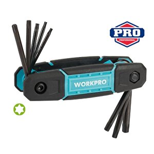 Wp222030 8 Parça Cr-v Çakı Tipi Torx Profesyonel Allen Anahtar Takımı