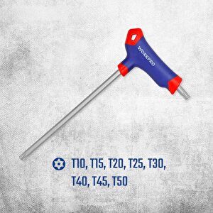 Wp200543 8 Parça Cr-v T Tipi Uzun Delikli Torx Profesyonel Allen Anahtar Takımı