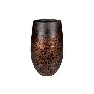 Mya Parlak Kahverengi Seramik Saksı 18*30cm