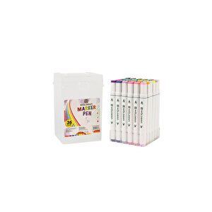 Waldern Premium 36'lı Çift Taraflı Kalem Seti Plastik Taşıma Ve Koruma Çantalı