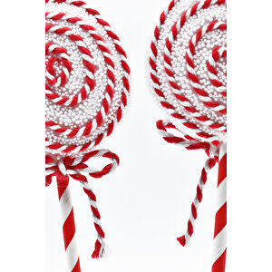 Waldern Premium Collection 2'li Lolipop Süs Dekoratif Yılbaşı Süsü 27 Cm