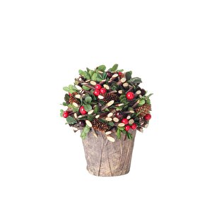 Eloise Plastik Çiçekli Vazo 21cm