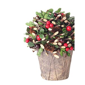 Eloise Plastik Çiçekli Vazo 21cm