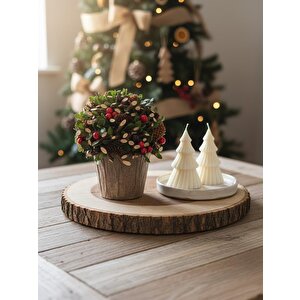 Eloise Plastik Çiçekli Vazo 21cm