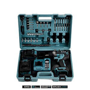 21v Çift Akülü Vidalama Matkap Darbeli Kömürsüz 700nm Somun Sökme Sıkma