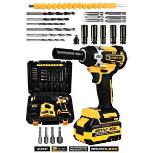 Pro Kömürsüz 21v Çift Akülü 450nm Somun Sıkma Sökme