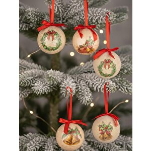 Annabelle Yılbaşı Ağaç Süsü 6 Adet 7,5cm