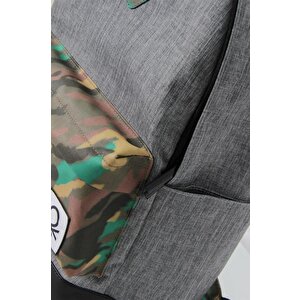 Benetton Okul Sırt Çantası Gri Kamuflaj