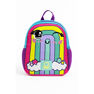 Gökkuşağı Desenli Anaokul Çantası Seti(anaokul Çantası, Beslenme Çantası)