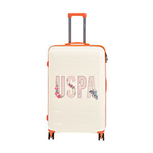 U.s. Polo Assn. Büyük Boy %100 Polipropilen Valiz Beyaz 24060