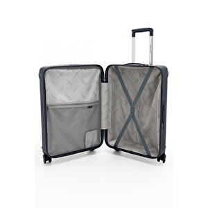 Pierre Cardin Büyük Ve Orta Boy 2'li Set %100 Polipropilen Valiz Lacivert 04pc7090