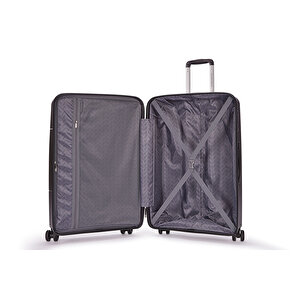Benetton 3'lü Set Büyük Orta Ve Kabin Boy %100 Polipropilen Valiz Siyah 14bnt8001
