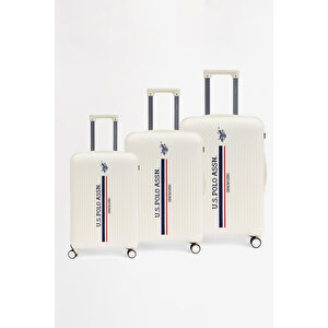 U.s. Polo Assn. Polipropilen Kırılmaz 3'lü Valiz Seti Beyaz 24074