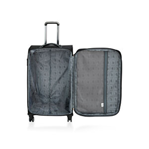 U.s. Polo Assn. 2'li Valiz Seti Orta Ve Kabin Boy Lüx Kumaş Valiz Siyah 24020