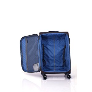 04pc6000 3'lü Set Ultra Light Hafif Lüx Kumaş Tekerlekli Valiz Antresi̇t