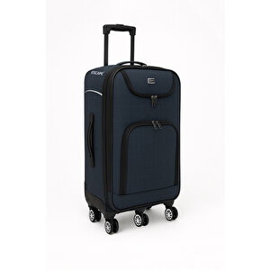 Orta Boy Kumaş Valiz Lacivert 2308