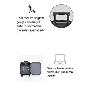 Louisiana Polo Orta Boy Kumaş Valiz Lacivert 2308