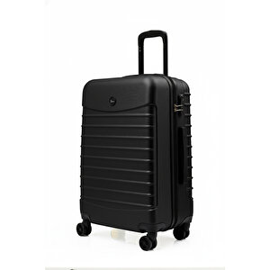 Orta Boy Valiz 4x2 Teker Siyah-siyah 1168-s