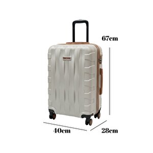 Orta Boy Valiz 4x2 Teker Vizon-taba 1167