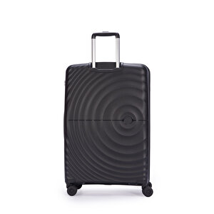 Benetton 2'li Set Büyük Ve Kabin Boy %100 Polipropilen Valiz Siyah 14bnt8002