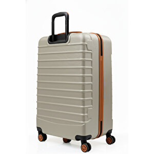 3'lü Valiz Seti Büyük Boy - Orta Boy - Kabin Boy Vizon-taba 1168