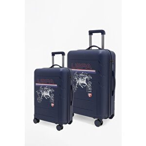 U.s. Polo Assn. Polipropilen Kırılmaz 2'li Valiz Seti Büyük Ve Kabin Boy Lacivert 24053