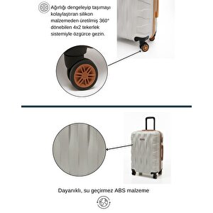 2'li Valiz Seti Büyük Boy - Kabin Boy Vizon-taba 1167