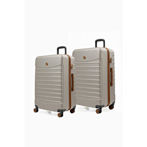 2'li Valiz Seti Büyük Boy - Orta Boy Vizon-taba 1168