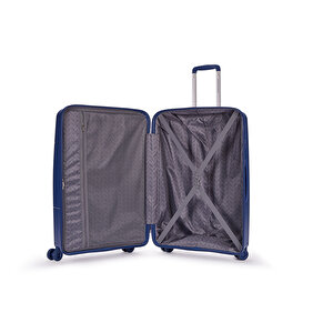 Benetton Büyük Boy %100 Polipropilen Valiz Koyu Mavi 14bnt8001