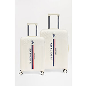 U.s. Polo Assn. Polipropilen Kırılmaz 2'li Valiz Seti Orta Ve Kabin Boy Beyaz 24074