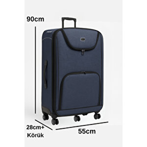 Louisiana Polo Battal Boy Kumaş Valiz Lacivert 2308
