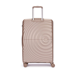 Benetton 2'li Set Büyük Ve Orta Boy %100 Polipropilen Valiz Şampanya 14bnt8002