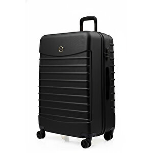 Büyük Boy Valiz 4x2 Teker Siyah-siyah 1168-s