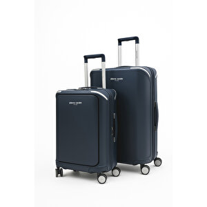 Orta Ve Kabin Boy 2'li Set %100 Polipropilen Valiz Lacivert 04pc7090