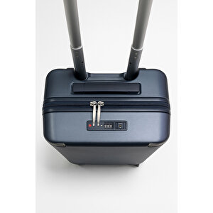 Pierre Cardin Orta Ve Kabin Boy 2'li Set %100 Polipropilen Valiz Lacivert 04pc7090