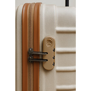 Büyük Boy Valiz 4x2 Teker Vizon-taba 1168