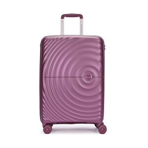 Benetton 2'li Set Orta Ve Kabin Boy %100 Polipropilen Valiz Bordo 14bnt8002